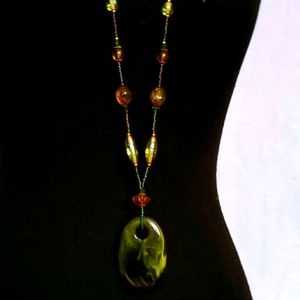 Full length beaded vintage necklace